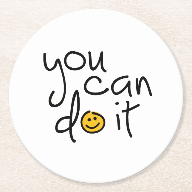 Kartonnen Onderzetter Underlägg Papper Rund (Framsidan)