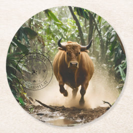 Kartonnen Onderzetter Underlägg Papper Rund