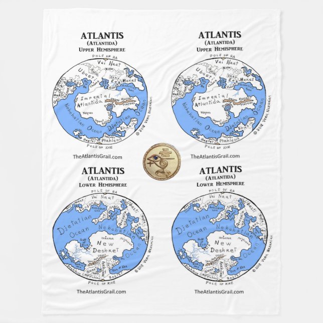 Kartor Atlantis - Fleece Blanket (Framsidan)