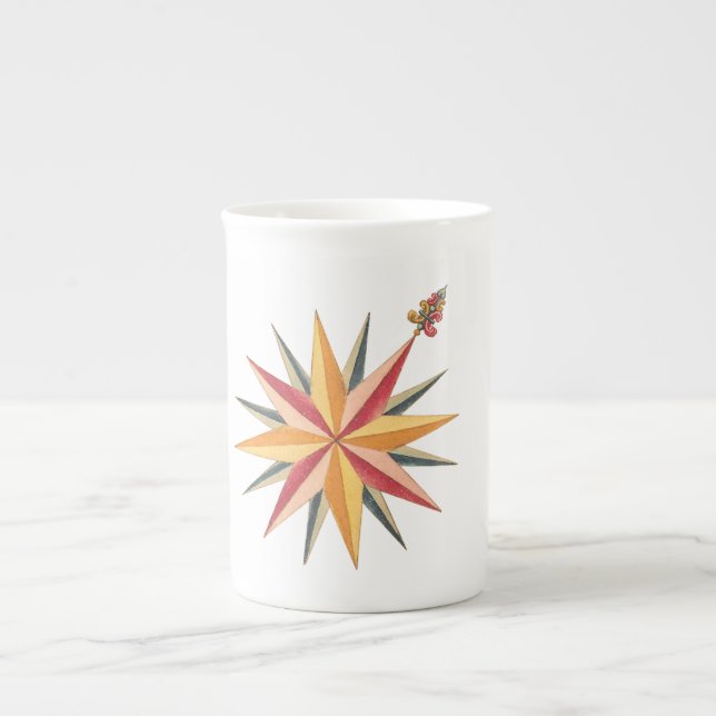 kartor av norge - trondheim 1761 benporslin mugg (Framsidan)