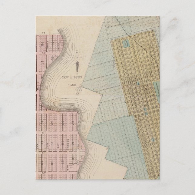 Kartor i New Auburn, Minnesota Vykort (Framsida)