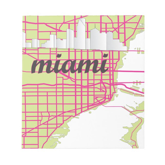 kartor Miami Anteckningsblock (Framsida)