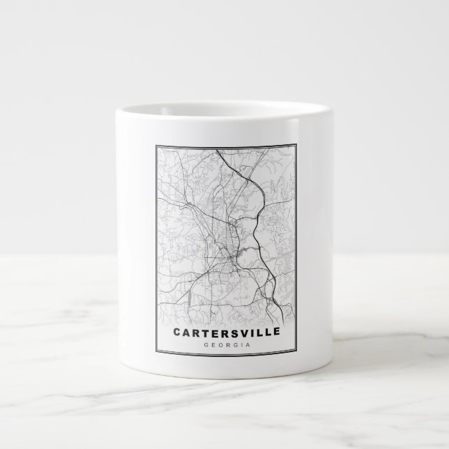 Kartor över Cartersville Jumbo Mugg (Framsidan)