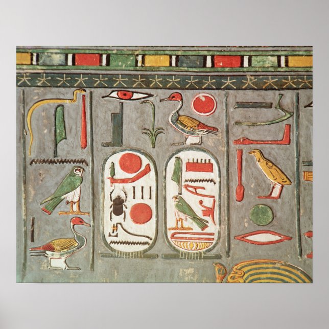 Kartouche vid kung poster (Framsidan)