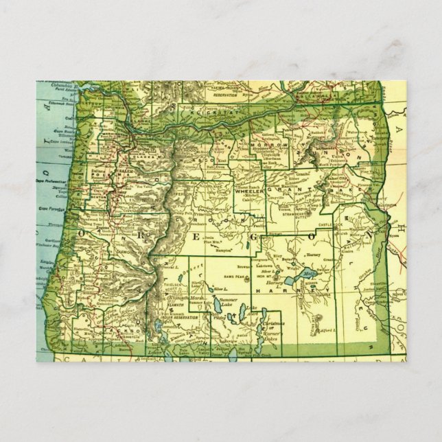 Kartpostkort över Oregon Vykort (Framsida)