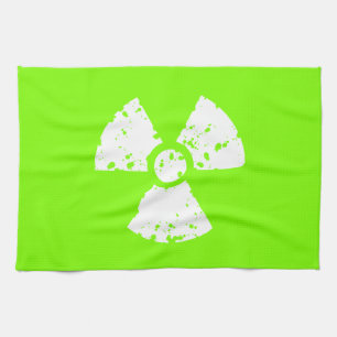 Kartreuse, Neon Grönt Radioactive Symbol Kökshandduk