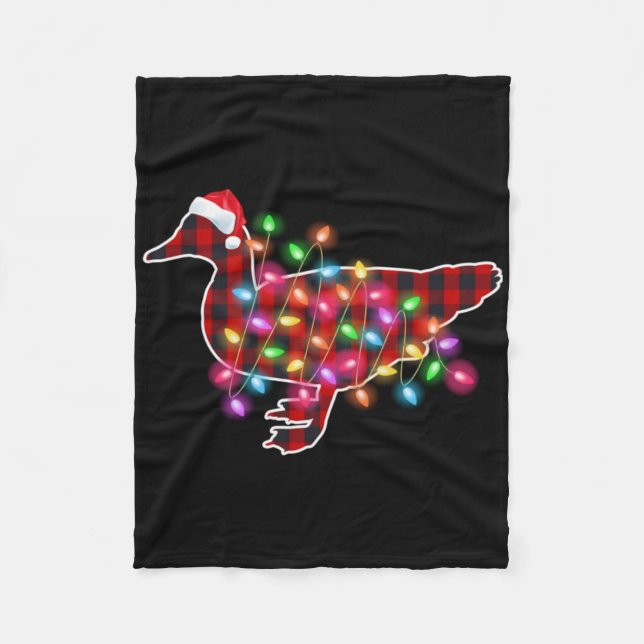 Karu Buffalo Anka Jul Pyjamas Xmas Ljus F Fleecefilt (Framsidan)