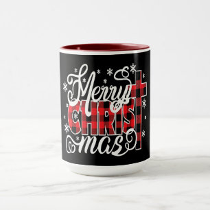 Karu CHRIST-design med kors och snöflingor Mugg