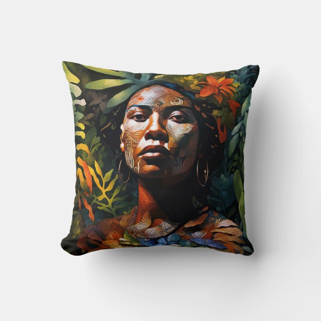 "Karuma" Jungle Dream - Kvinnor i Amazonia Kudde (Framsida)