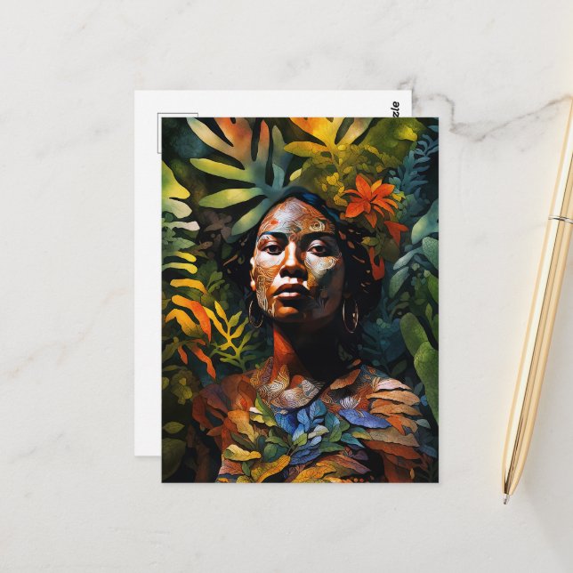 "Karuma" Jungle Dream - Kvinnor i Amazonia Vykort (Fram/Back In Situ)