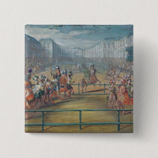 Karusell av amasoner i 1682 knapp (Framsida)