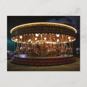 Karusell på natten: Underbara Dorset Steam Fair Vykort