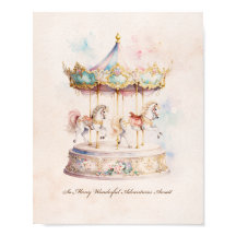 Karusellbarnkammarkonst Whimsical Karusell