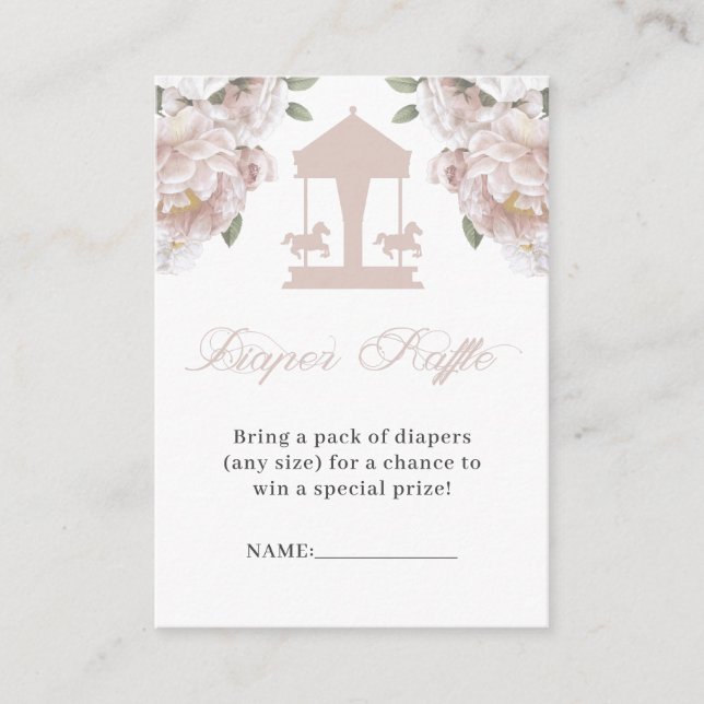 Karusellblöjor Tombola Biljetter Tilläggskort (Framsida)