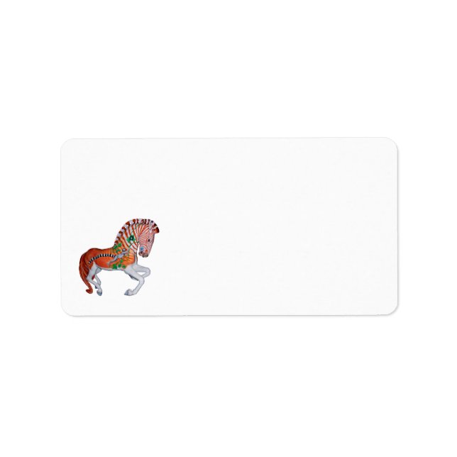 Karuselldjur Quagga Zebra Adressetiketter (Framsidan)