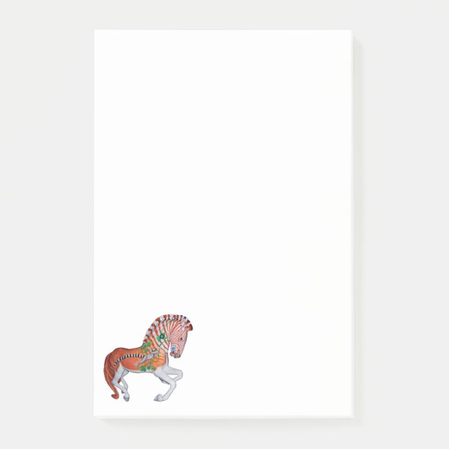 Karuselldjur Quagga Zebra Foto Anteckningar Post-it Block (Framsida)