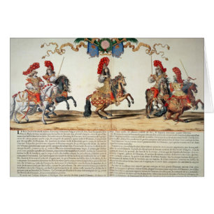 Karusellen av Louis XIV beklär av Tuileries Hälsningskort