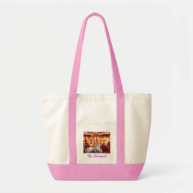 "Karusellen" Canvas Pocket Tote Bag Tygkasse (Framsidan)