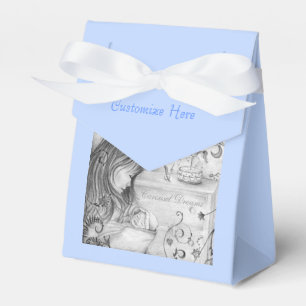 Karusellen drömm baby blue favör boxas presentaskar