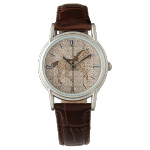 Karusellhäst - Chocolate Brown och Tan Armbandsur