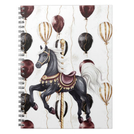 Karusellhäst Cirkus Ballonger Anteckningsbok