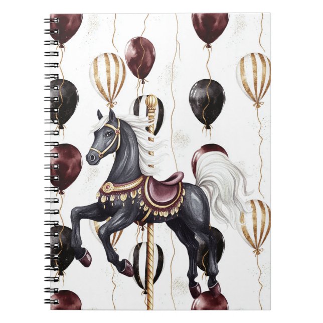 Karusellhäst Cirkus Ballonger Anteckningsbok (Framsidan)