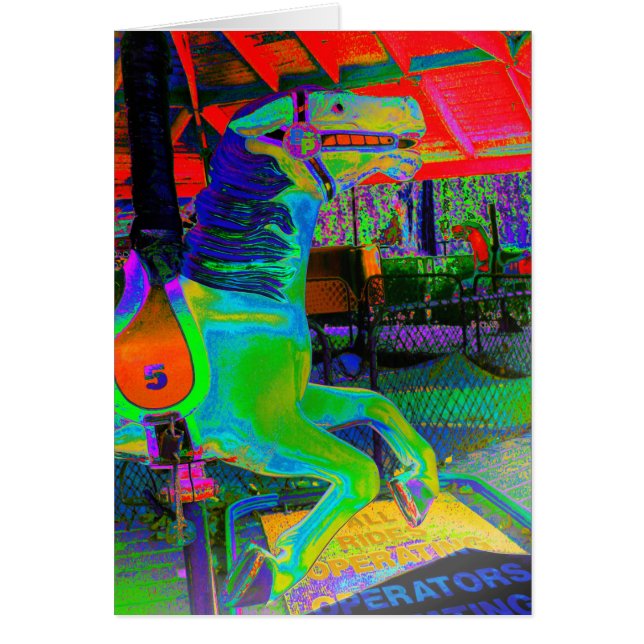 [Karusellhäst] Färgstarkt - valfritt Tillfälle-kor Hälsningskort (Framsidan)