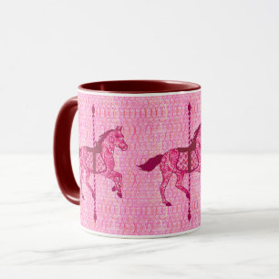 Karusellhäst - Fuchsia rosa Mugg