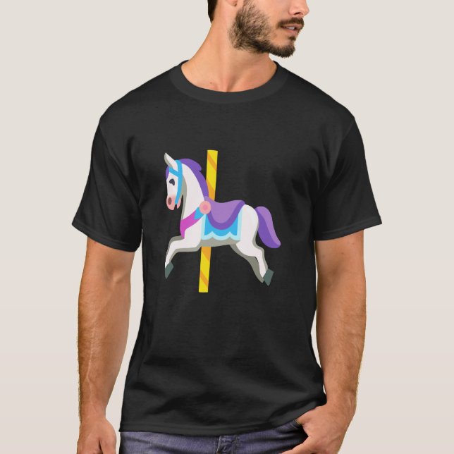 Karusellhäst Karneval Tivolidräkt T Shirt (Framsida)