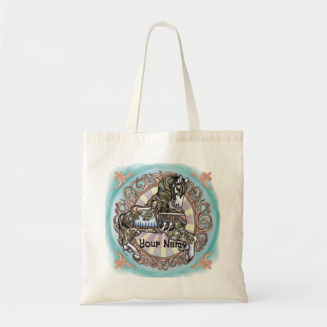 Karusellhäst Totebag Tygkasse (Framsidan)