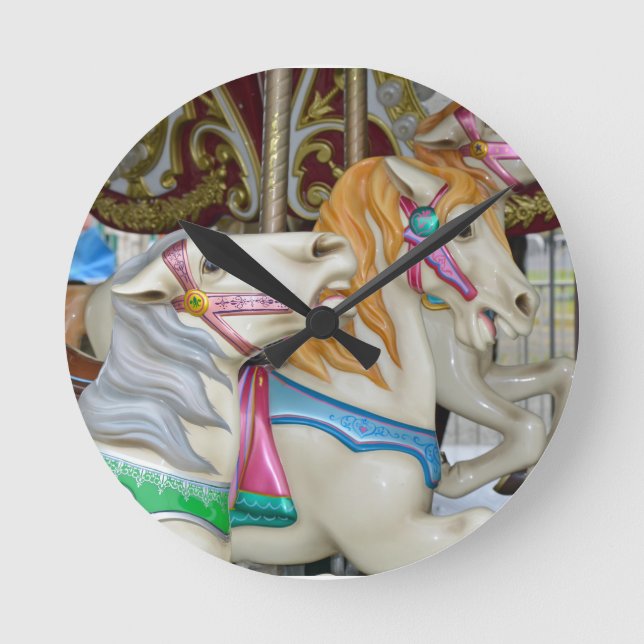 Karusellhästar Rund Klocka (Framsida)
