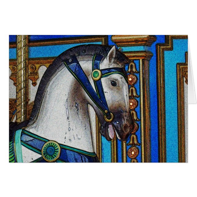 Karusellhästuppladdare Hälsningskort (Framsidan Horizontal)