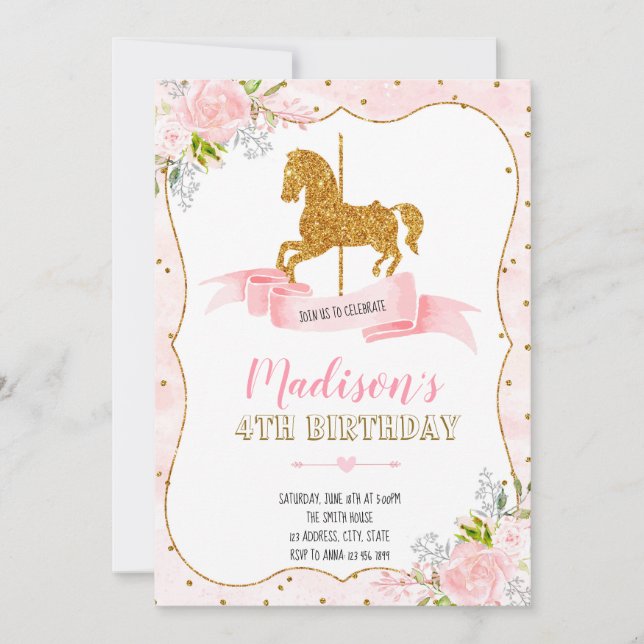 Karusellpartiinbjudan Inbjudningar (Framsida)