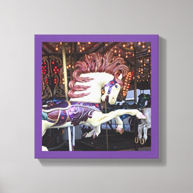 Karusellserie 12 för målarmålad häst canvastryck (Framsida)