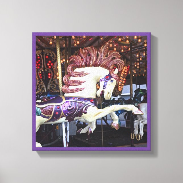 Karusellserie 12 för målarmålad häst canvastryck (Framsida)