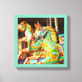 Karusellserie 34 för målarmålad häst canvastryck