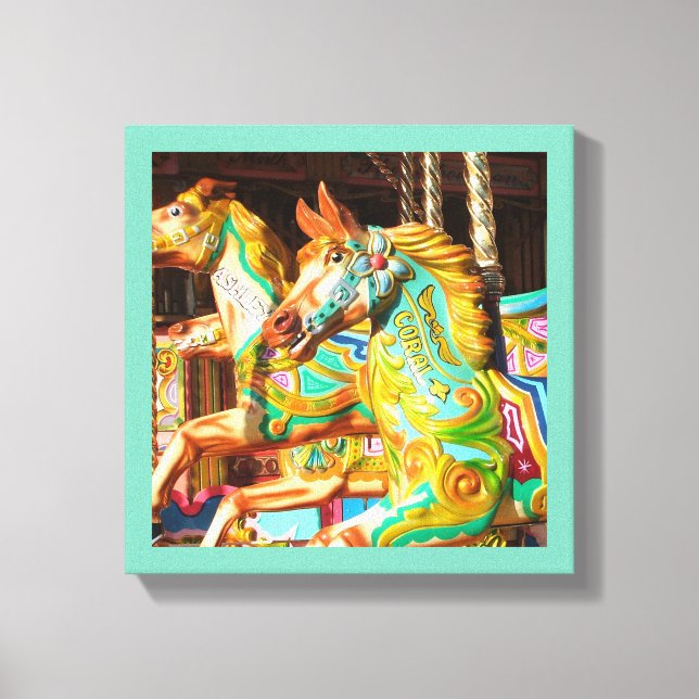 Karusellserie 34 för målarmålad häst canvastryck (Framsida)