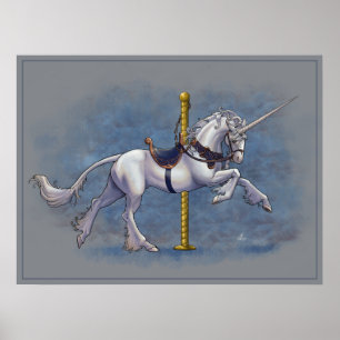 KarusellUnicornaffisch Poster