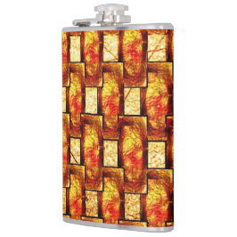 Karvat och nedfläckad brunorange, rektangulärt tal fickplunta