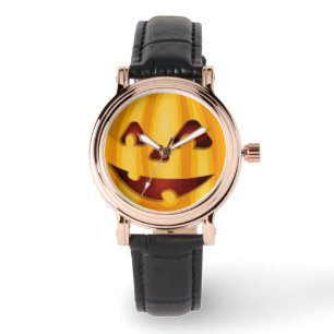Karvpumpad pumpliknande Halloween-konstruktion Armbandsur