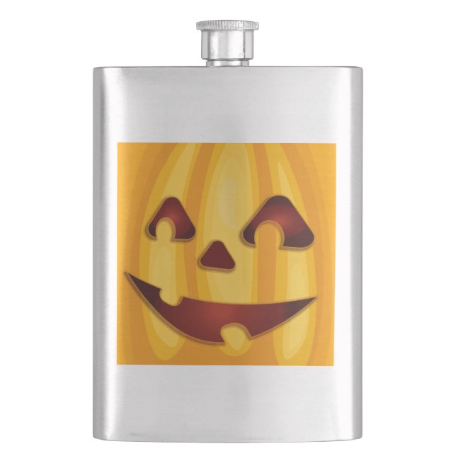 Karvpumpad pumpliknande Halloween-konstruktion Fickplunta (Framsidan)