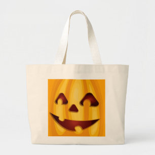 Karvpumpad pumpliknande Halloween-konstruktion Jumbo Tygkasse