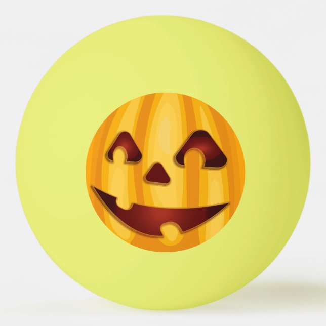 Karvpumpad pumpliknande Halloween-konstruktion Pingisboll (Framsidan)