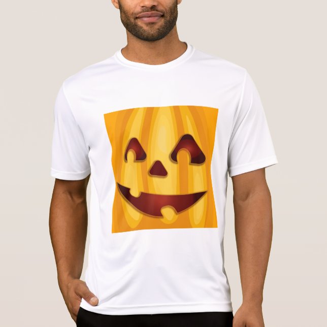 Karvpumpad pumpliknande Halloween-konstruktion T Shirt (Framsida)