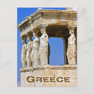 Karyatidportiken på Erechtheion i Aten Vykort