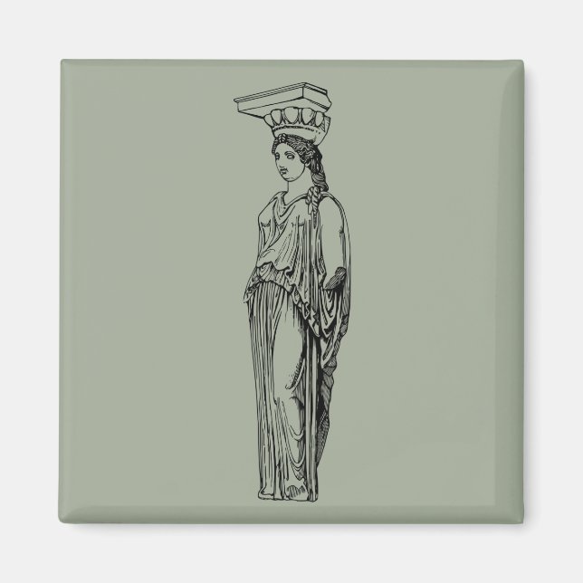 Karyatis mytologi, historia, gammal greek magnet (Framsidan)
