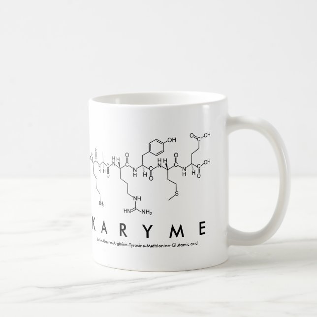 Karyme peptide namn mugg (Höger)