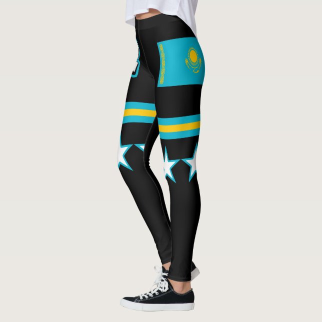 Kasakhstan flagga leggings (Vänster)