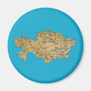 Kasakhstan kartamagnet magnet