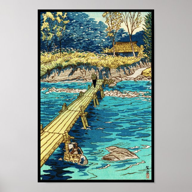 Kasamatsu Shiro Musashi Arashiyama shin hanga Poster (Framsidan)